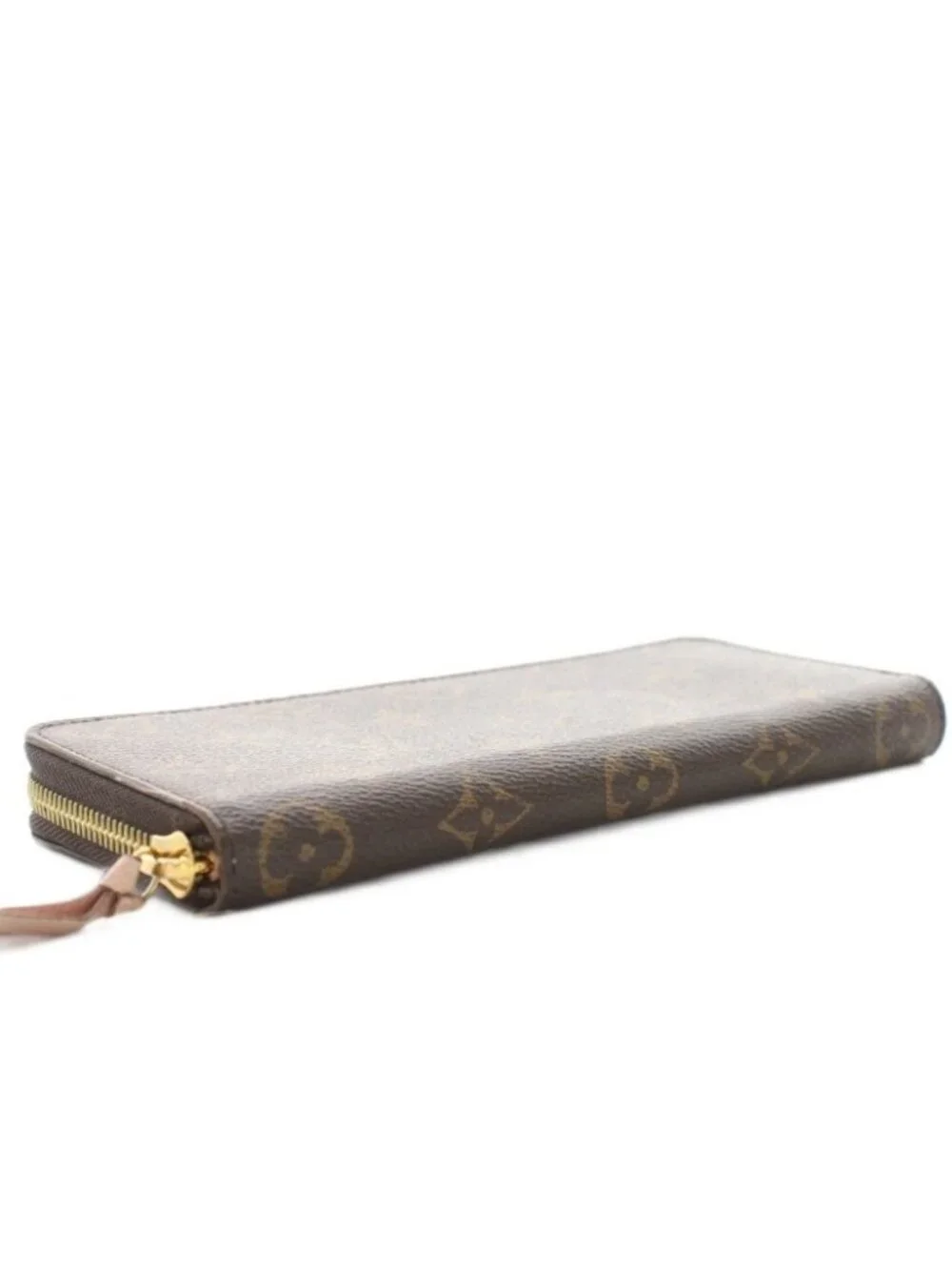 Louis Vuitton Portefeuille Clemence Wallet Monogram Coin Purse Zip Around Brown
